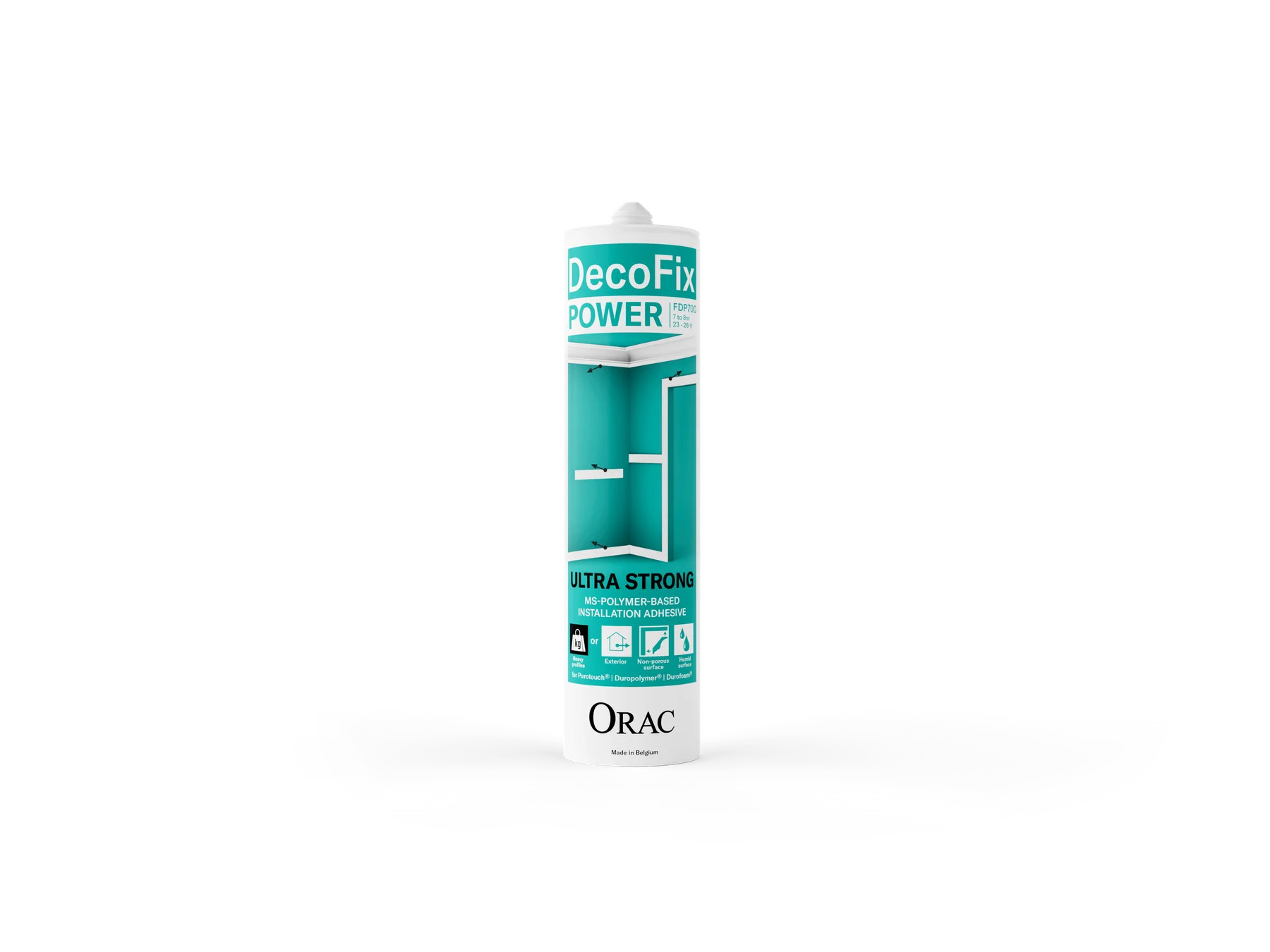 Монтажно лепило ORAC DecoFix Power FDP700 – 290 мл за 3D стенни панели и декоративни профили
