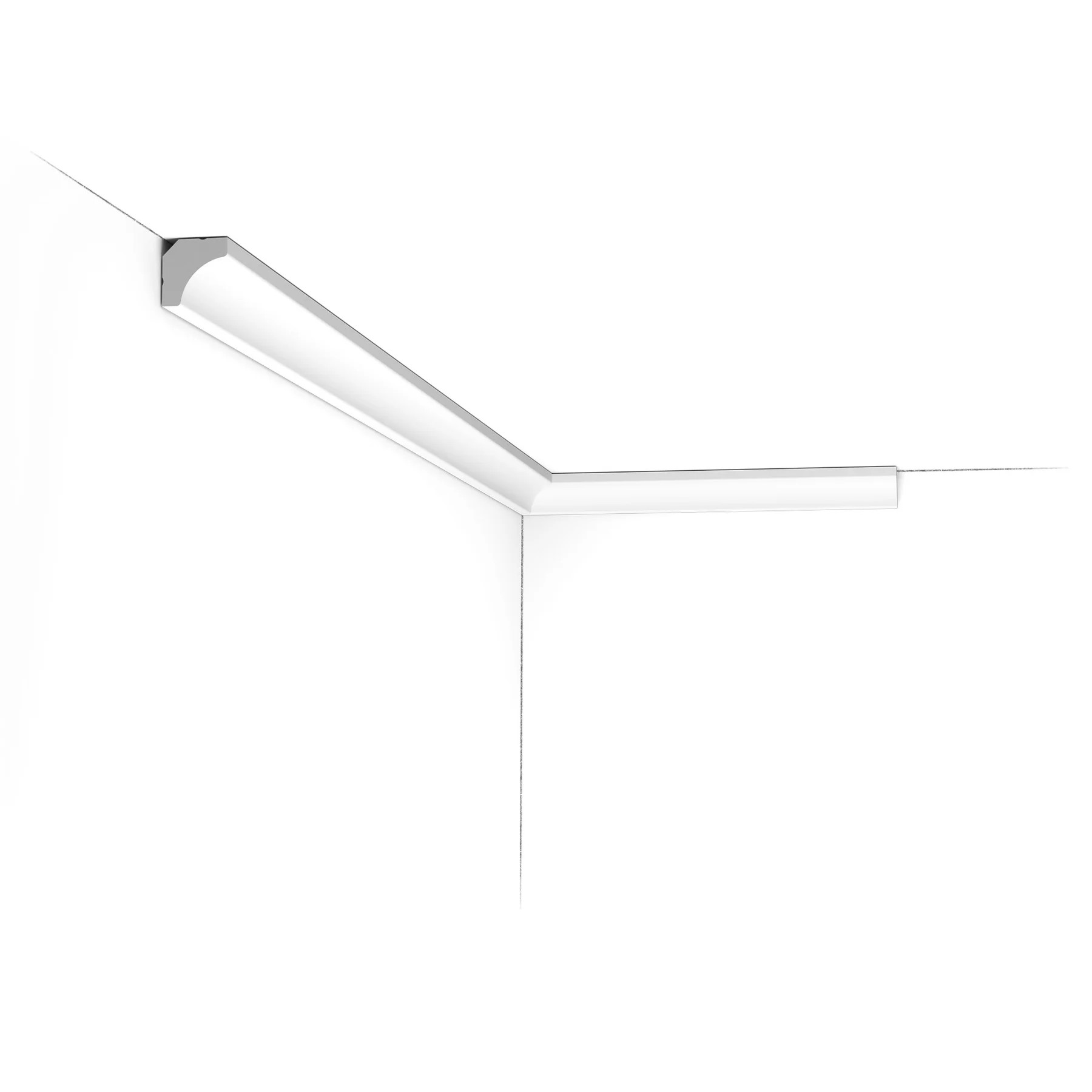 Корниз ORAC C250 от Purotouch, бял симетричен профил 200 × 1,6 × 1,6 см