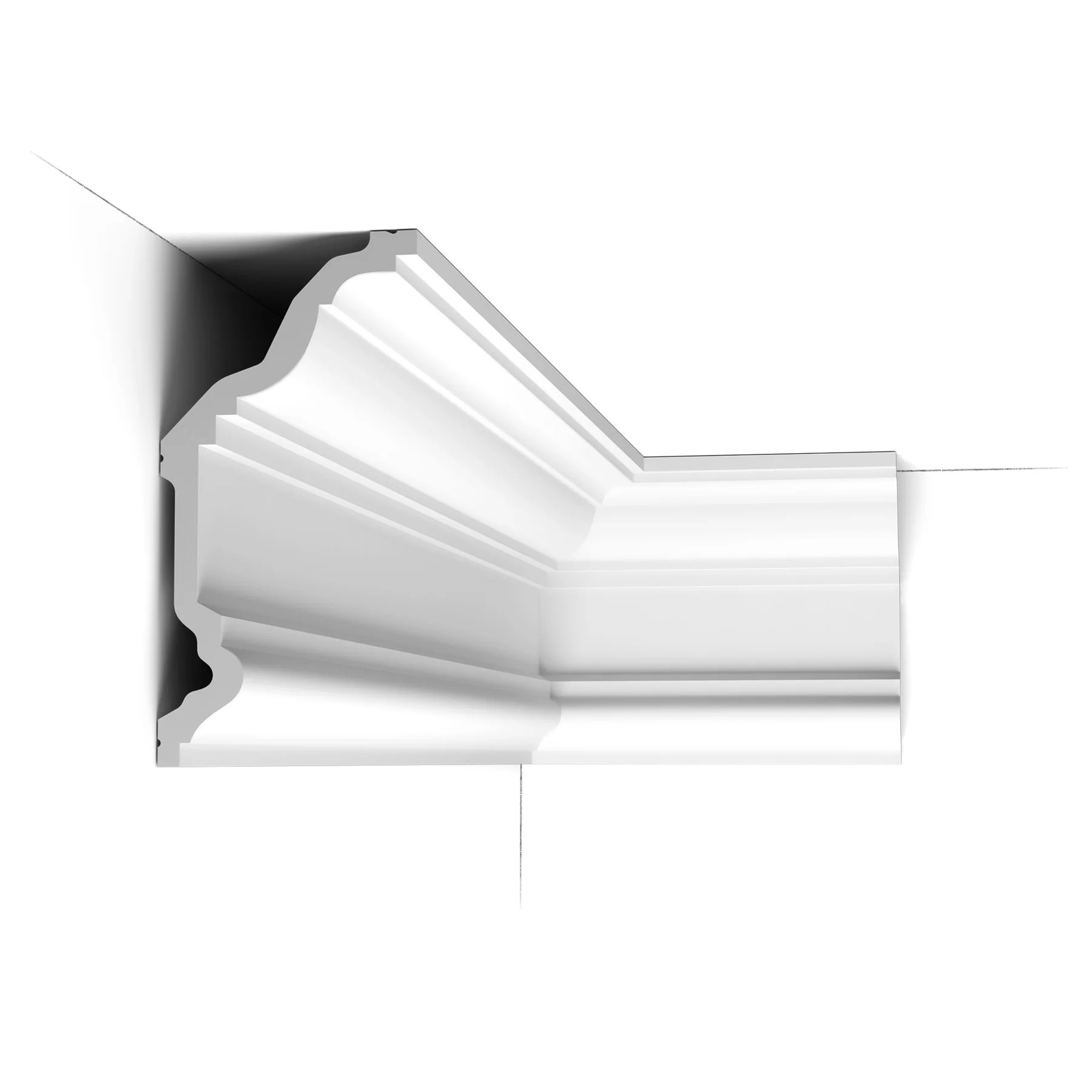 Корниз ORAC C332 от Purotouch, голям класически профил 200 × 11,4 × 23 см