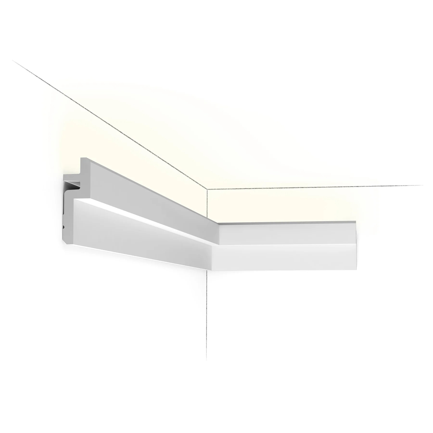 ORAC C394 STEPS като профил за индиректно LED осветление към тавана