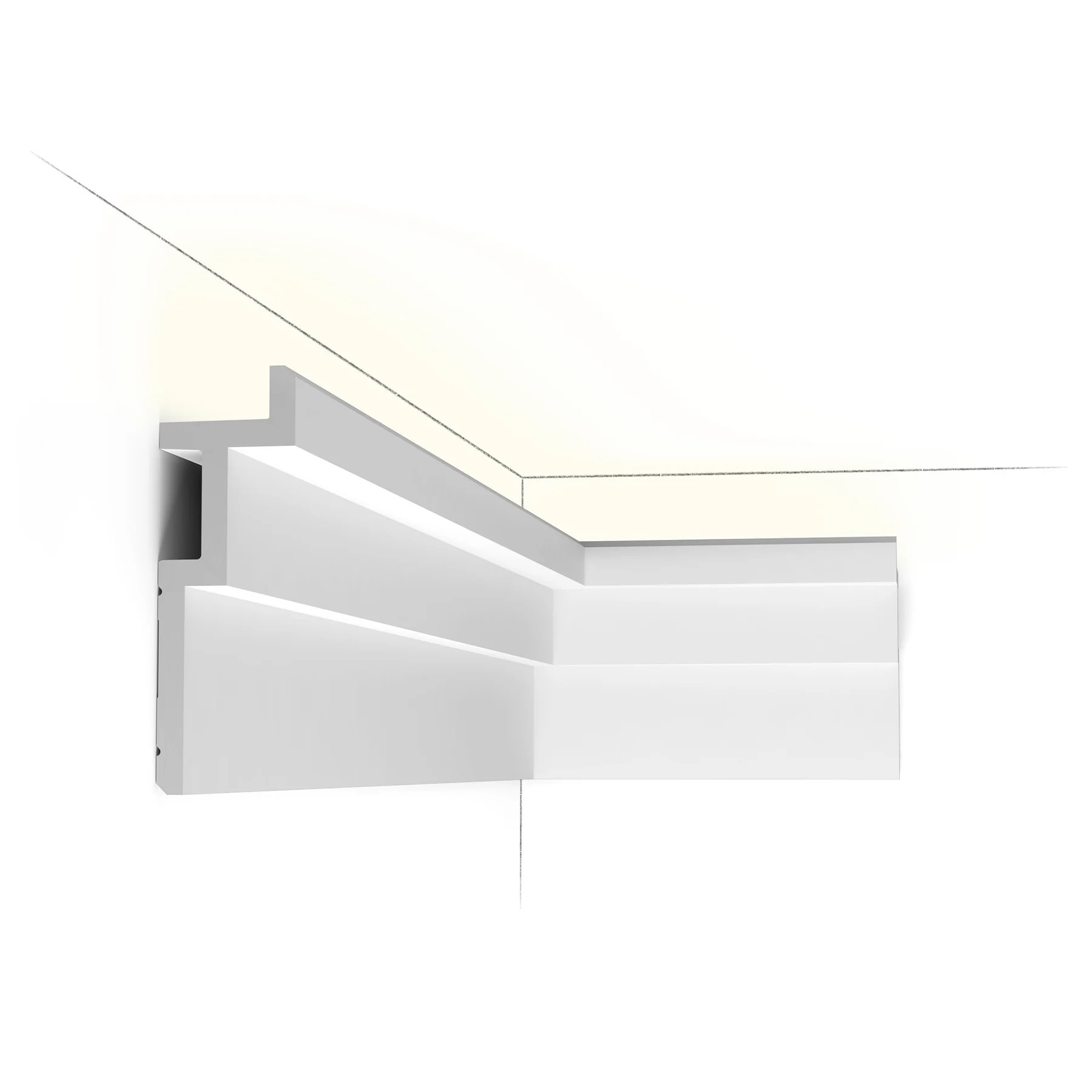 Корниз ORAC C396 STEPS с индиректно LED осветление към тавана