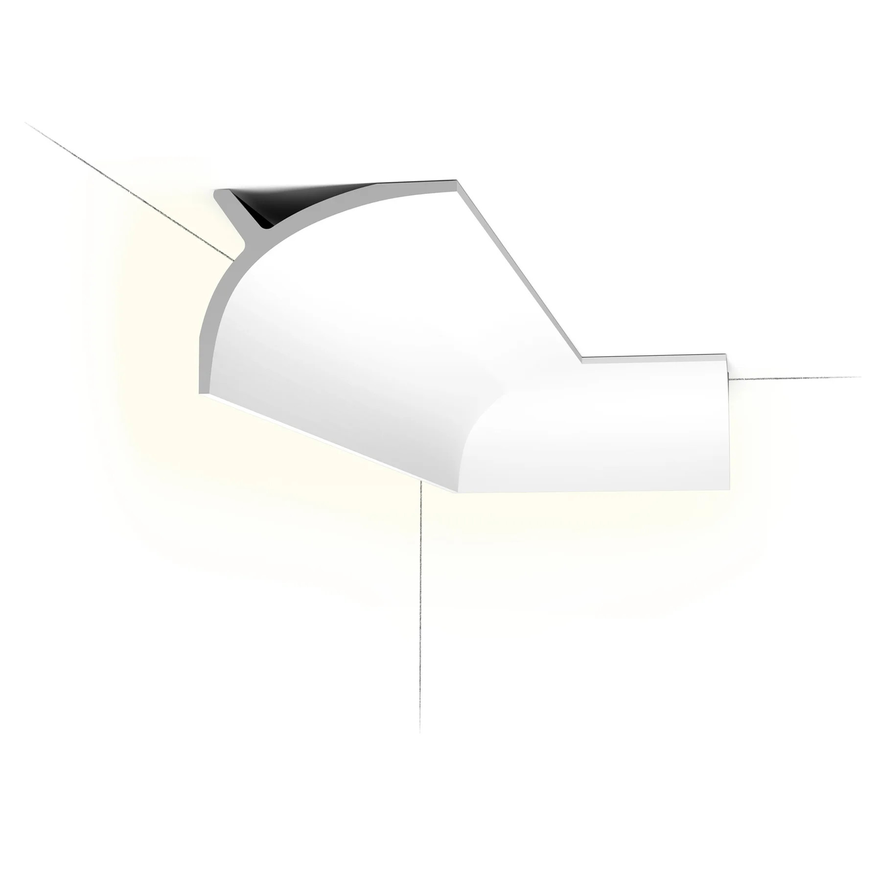 Декоративен корниз ORAC C991 от Purotouch, бял, 200 см, монтаж на LED