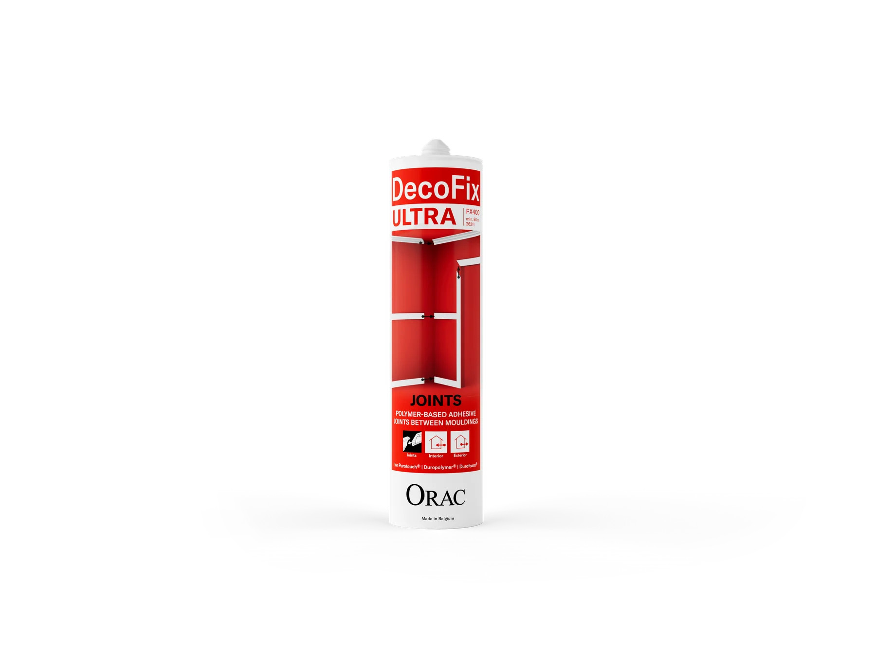 Лепило за съединения ORAC DecoFix Ultra FX400 – 270 мл за декоративни профили