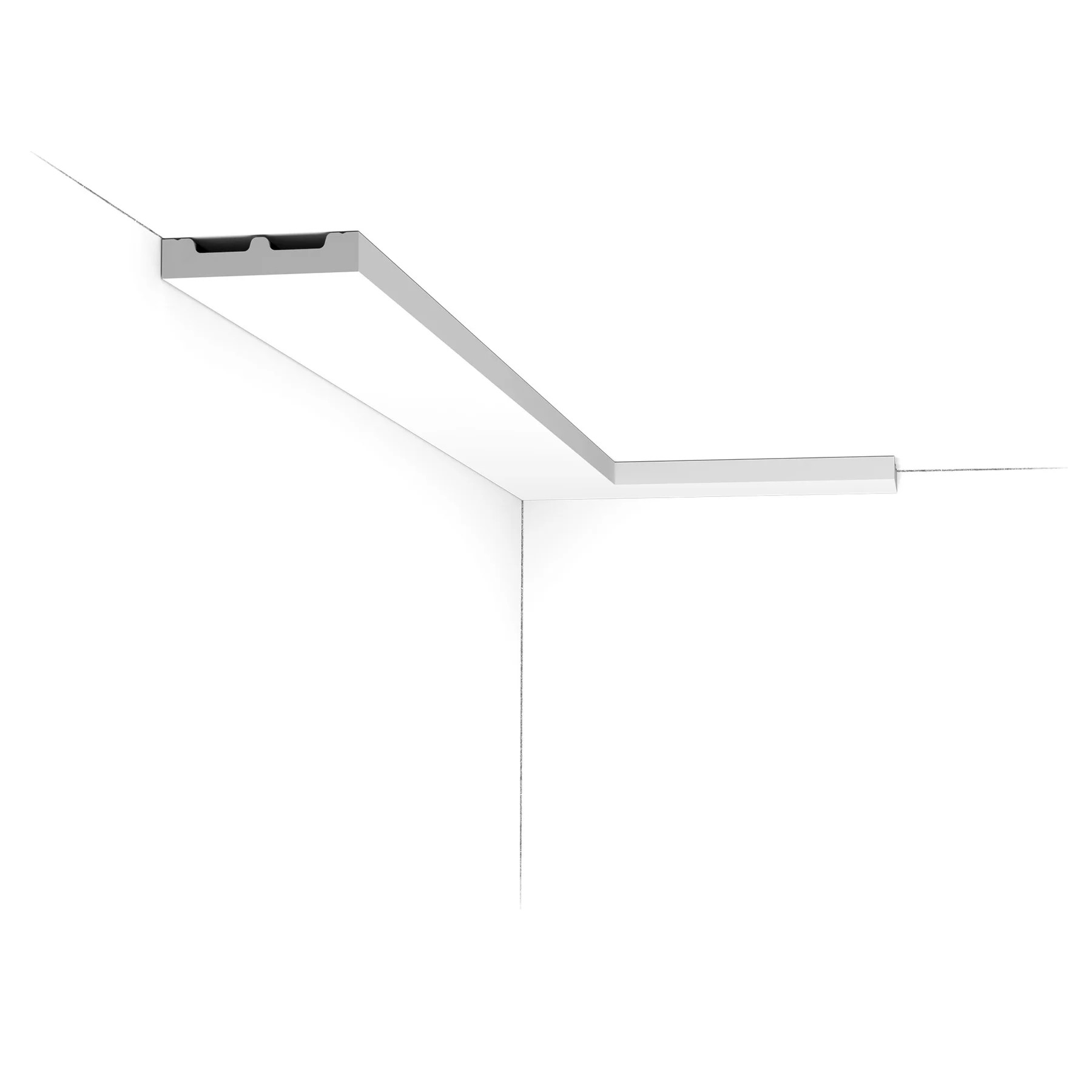 ORAC SX157-RAL9003 SQUARE – фабрично боядисан бял корниз
