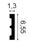 Технически чертеж ORAC SX157-RAL9003 – размери 200 × 6,6 × 1,3 см