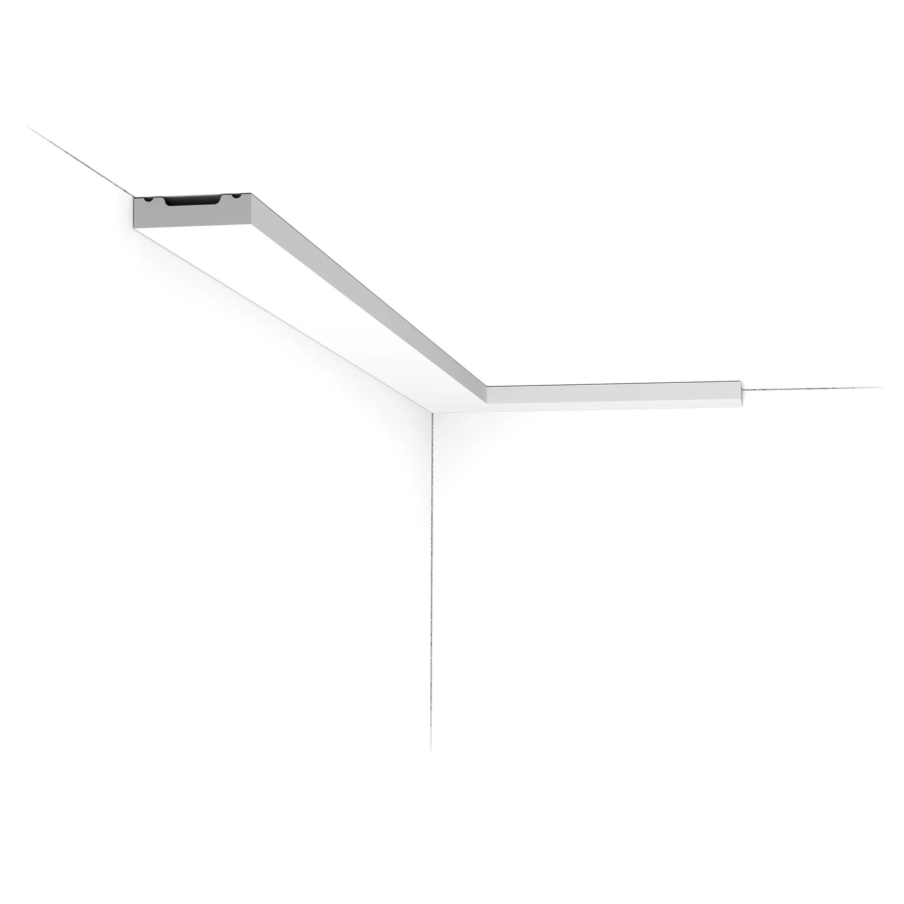 ORAC SX162-RAL9003 SQUARE – фабрично боядисан бял корниз