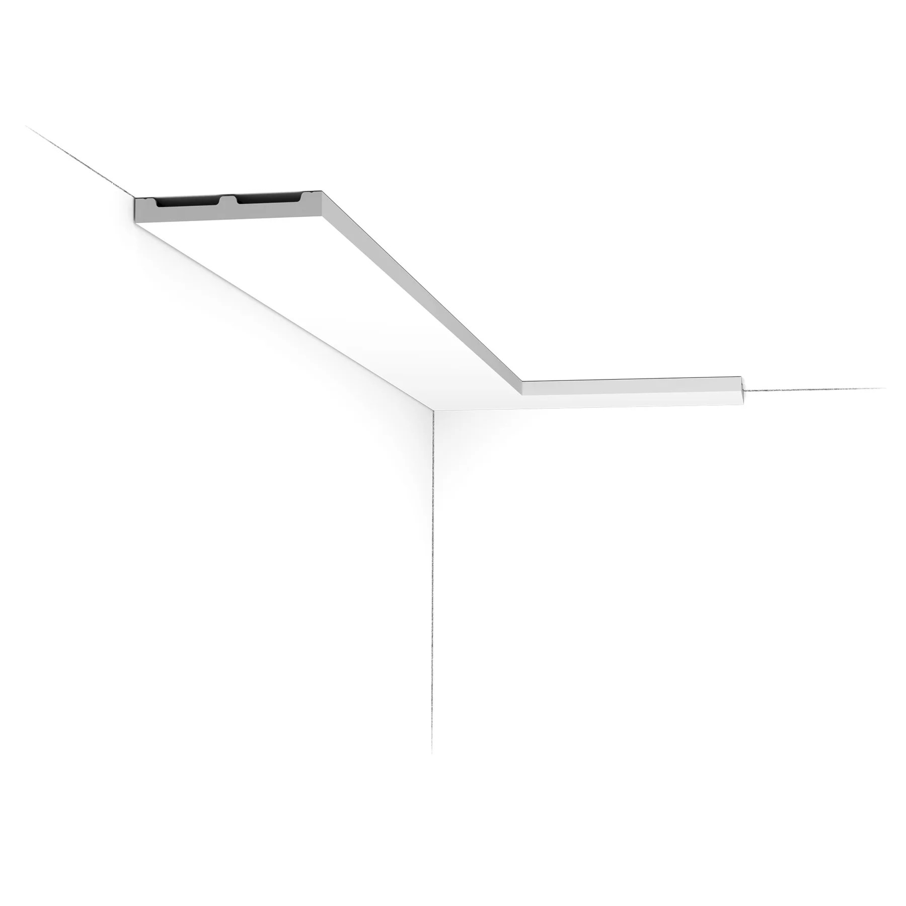 ORAC SX163-RAL9003 SQUARE – фабрично боядисан бял корниз