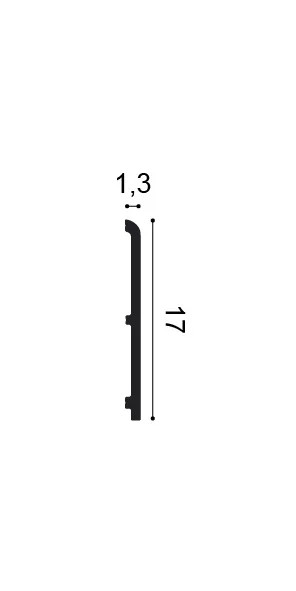 Технически чертеж ORAC SX212 CASCADE – размери 200 × 17 × 1,3 см