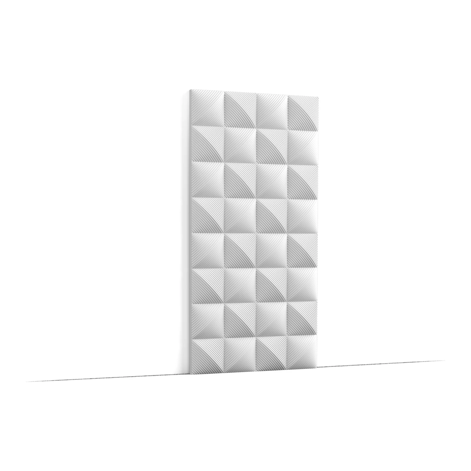 3D стенен панел ORAC W113 COBBLE с релефна текстура, бял, 200 × 25 см