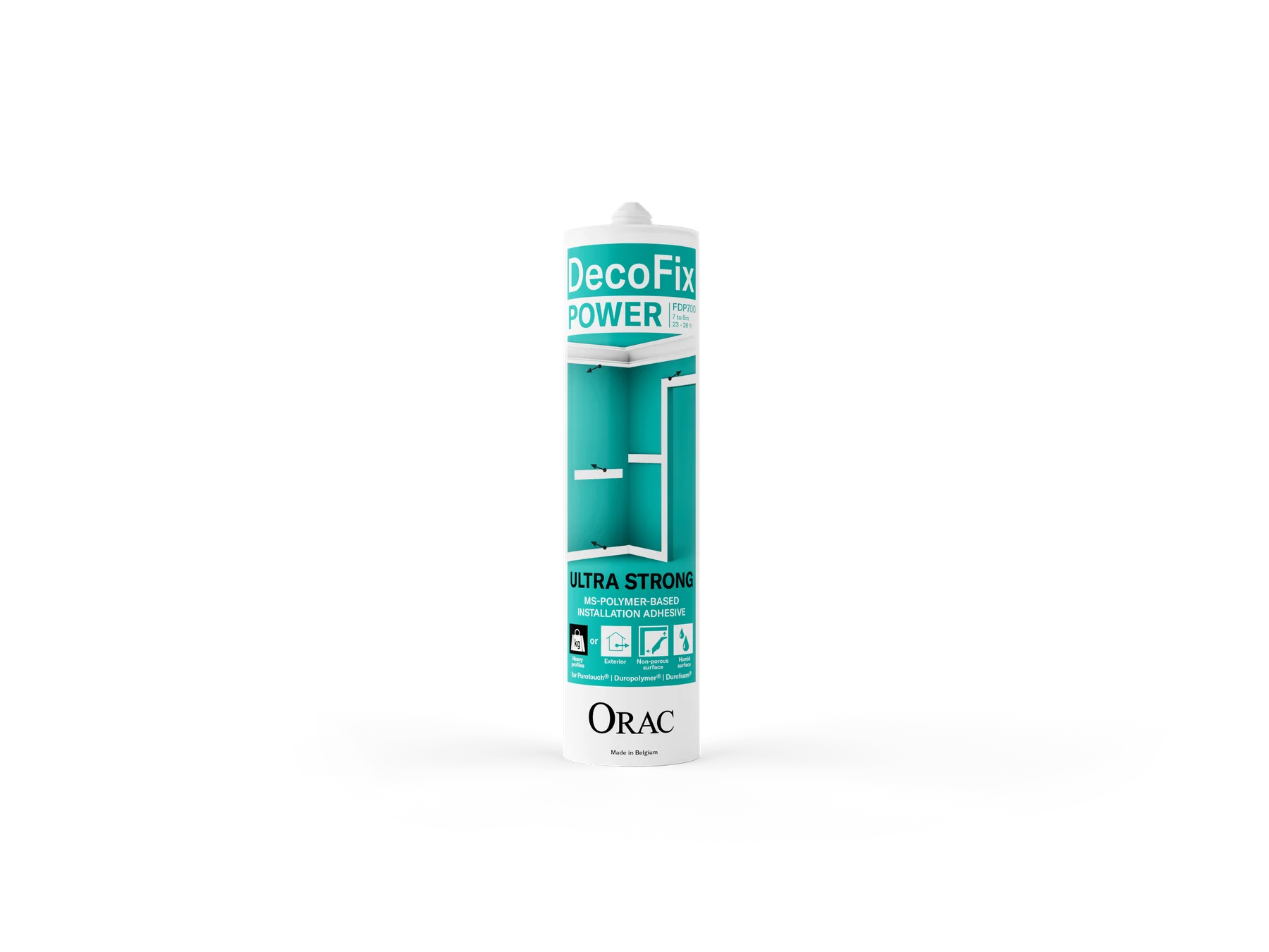 Монтажно лепило ORAC DecoFix Power FDP700 – 290 мл за 3D стенни панели и декоративни профили