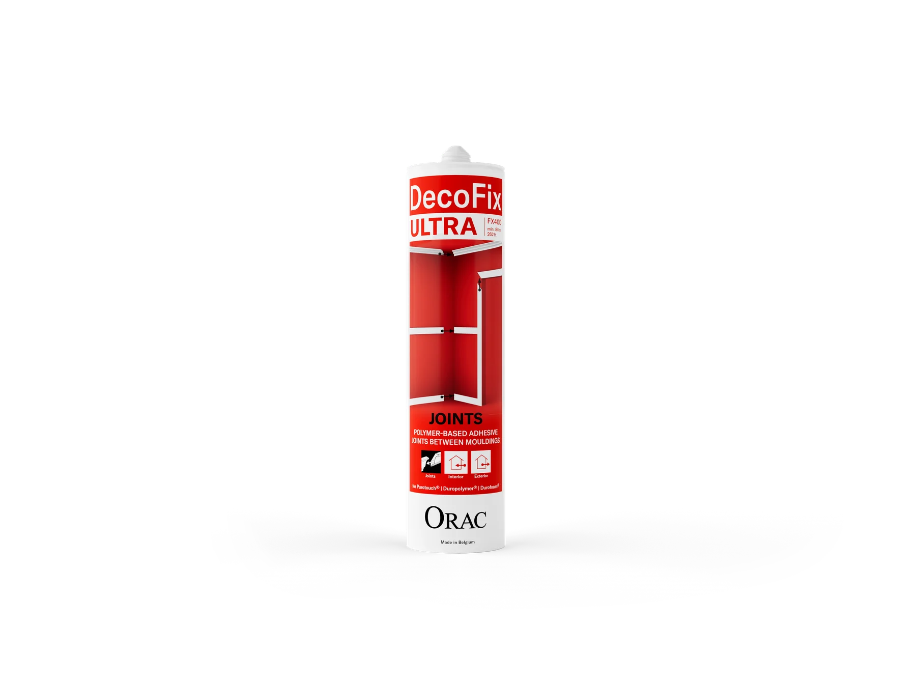 Лепило за съединения ORAC DecoFix Ultra FX400 – 270 мл за декоративни профили