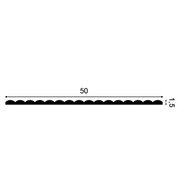 Технически чертеж на ORAC W215 HILL BEAD – 50 × 80 см
